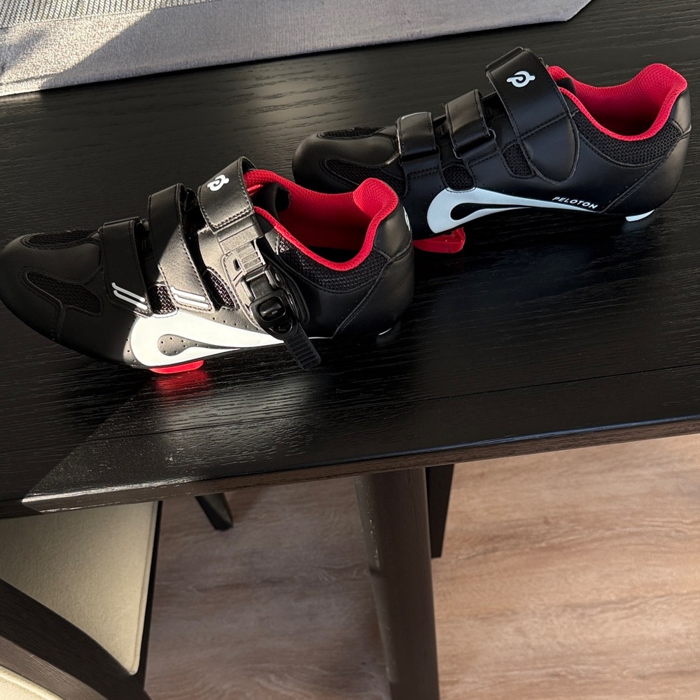 Black and Red Cycling Shoes